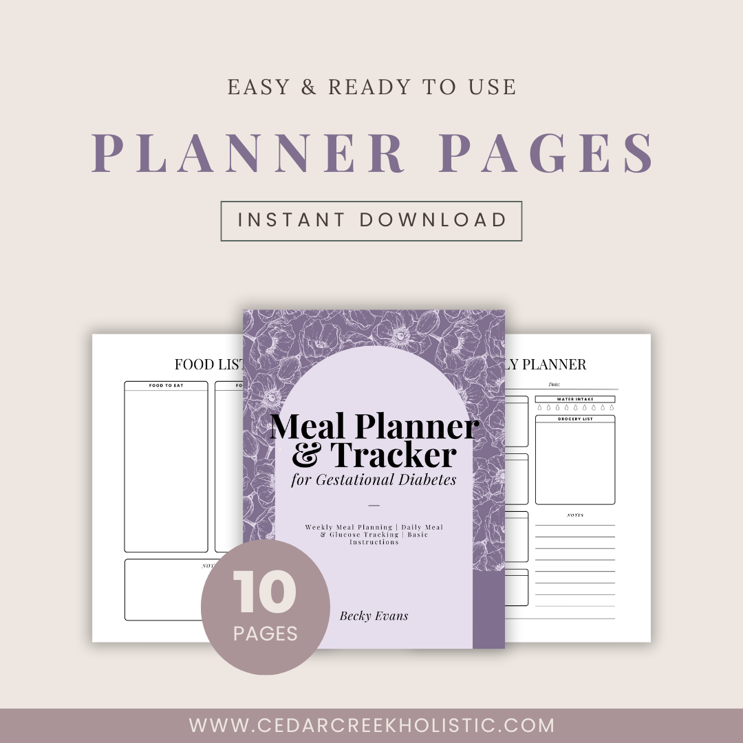 Meal Planner & Tracker for Gestational Diabetes | 10 Printable Pages Download